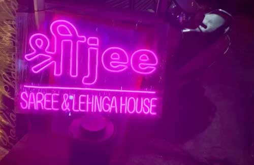 Neon Light Name Plate
