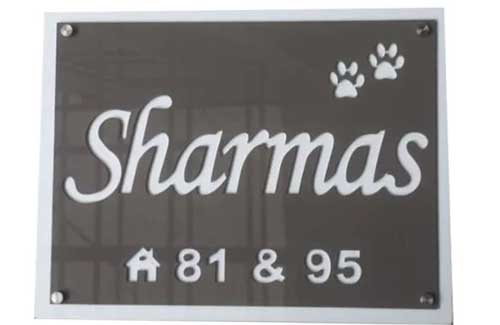 14x7 inch Acrylic Name Plate